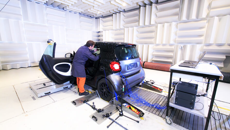 chassis dynamometer quiet room electric car